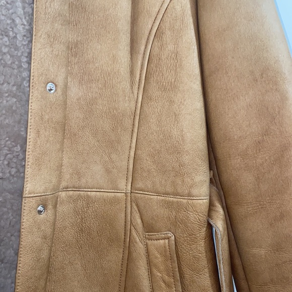 Privilego Tan Shearling Coat - Picture 9 of 16